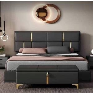 Noir Luxe Leatherette Bed Set