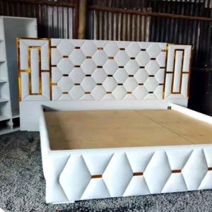 Luxury White Upholstered Bed