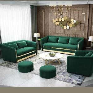 Luxury Green Velvet Sofa Set