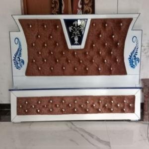 Elegant Tufted Bed Set with Ornate Detailing by Abuanees Furniture