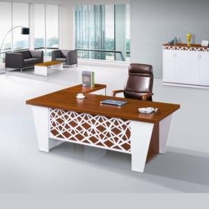 Modern Executive Office Desk Set with Geometric Design