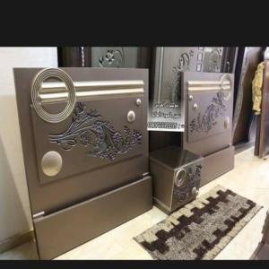 Decorative Brown Bedroom Set with Intricate Design